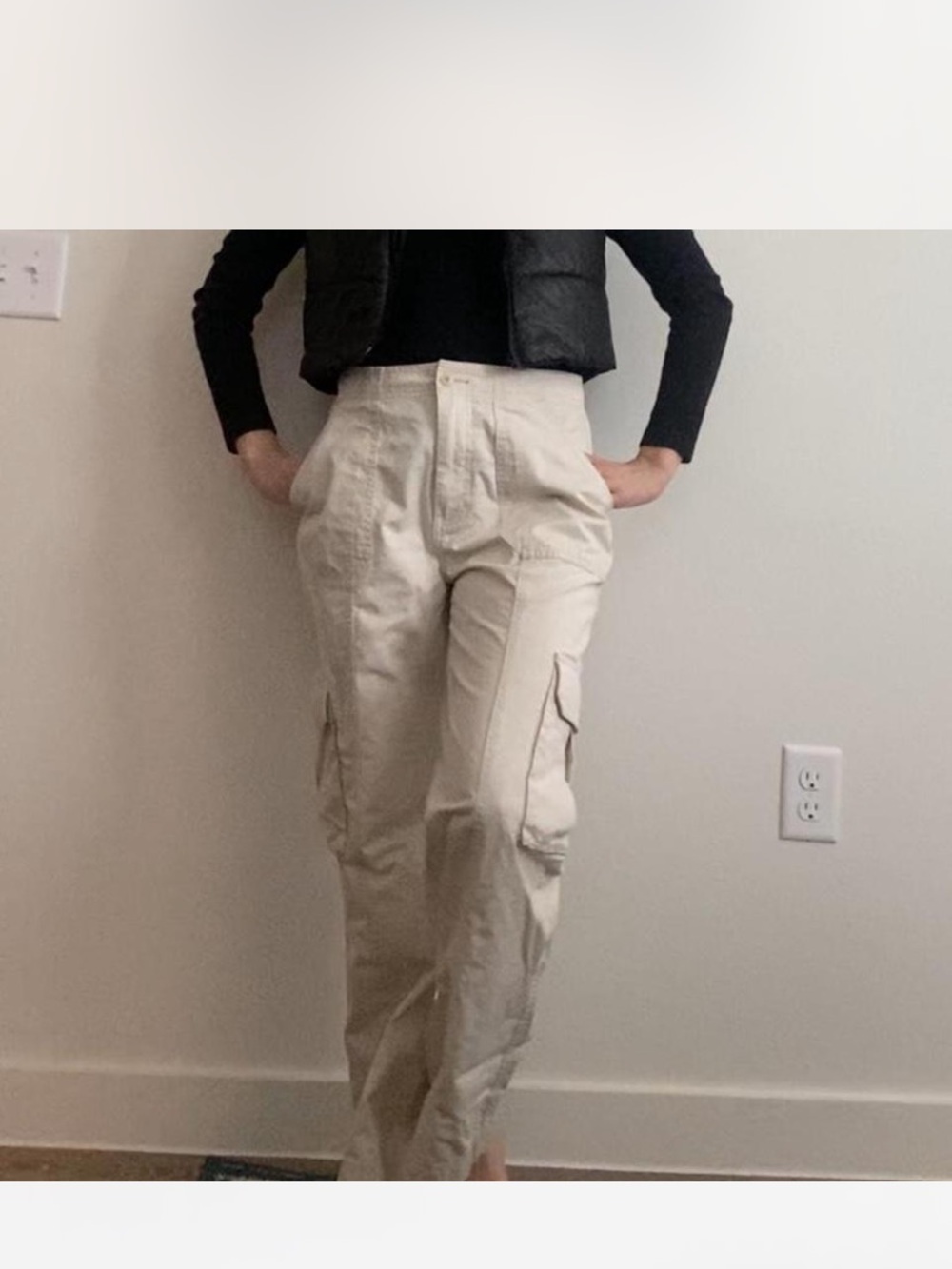 Abercrombie & Fitch Beige Cargo Track Pants for Women